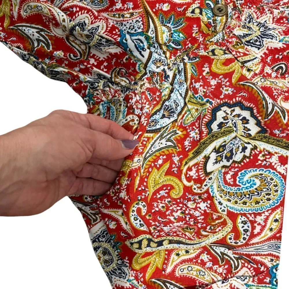WET SEAL STRAPLESS‎ ROMPER PAISLEY PRINT MULTICOLOR M NWOT
